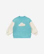 Fleece Drop Shoulder Sweatshirt - Dreamy Blue