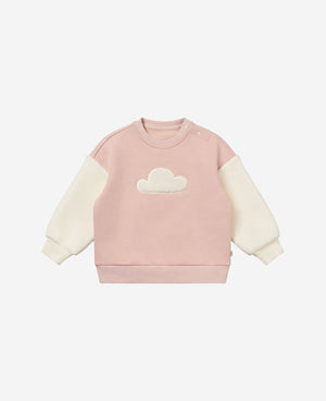 Fleece Drop Shoulder Sweatshirt - Dusty Rose