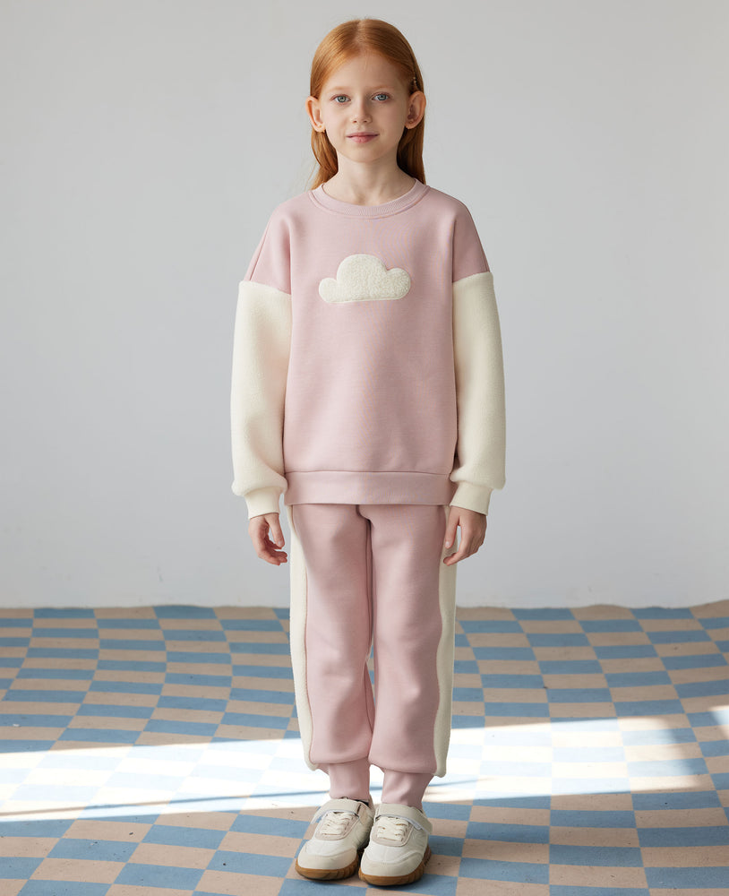 Fleece Drop Shoulder Sweatshirt - Dusty Rose