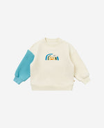 Fleece Drop Shoulder Sweatshirt - Cloud