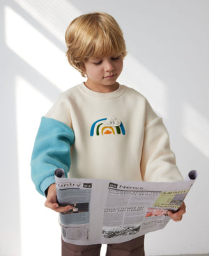 Fleece Drop Shoulder Sweatshirt - Cloud