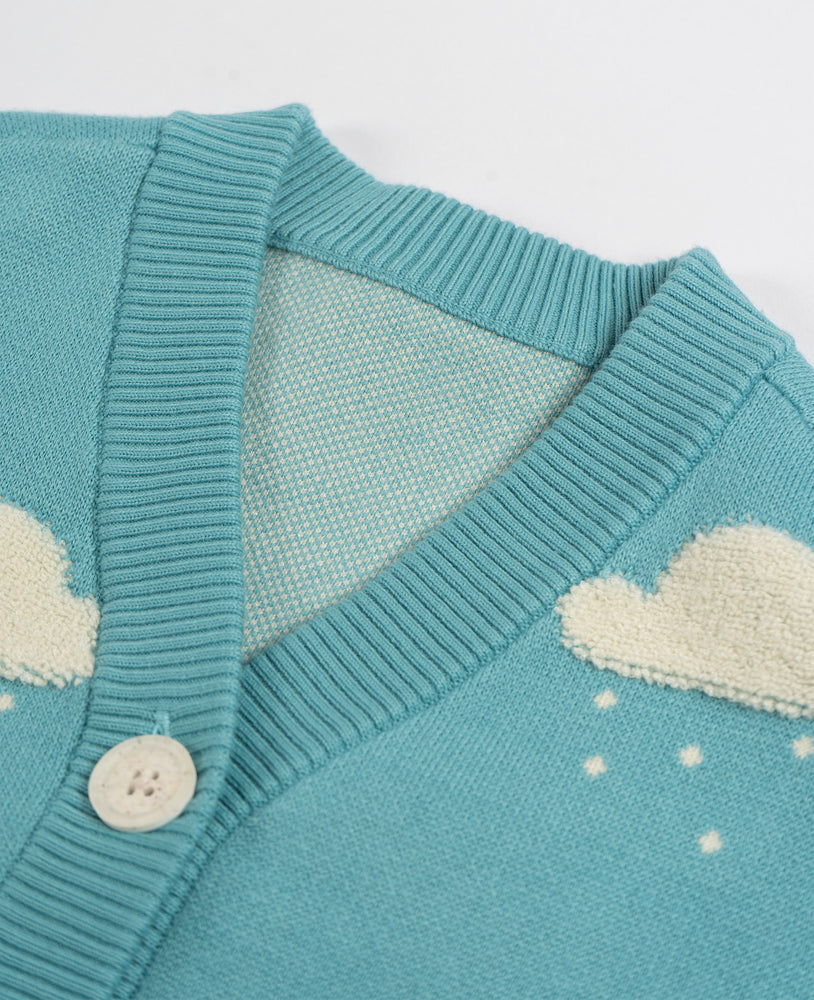 Knit Cardigan - Dreamy Blue Cloud