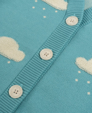 Knit Cardigan - Dreamy Blue Cloud