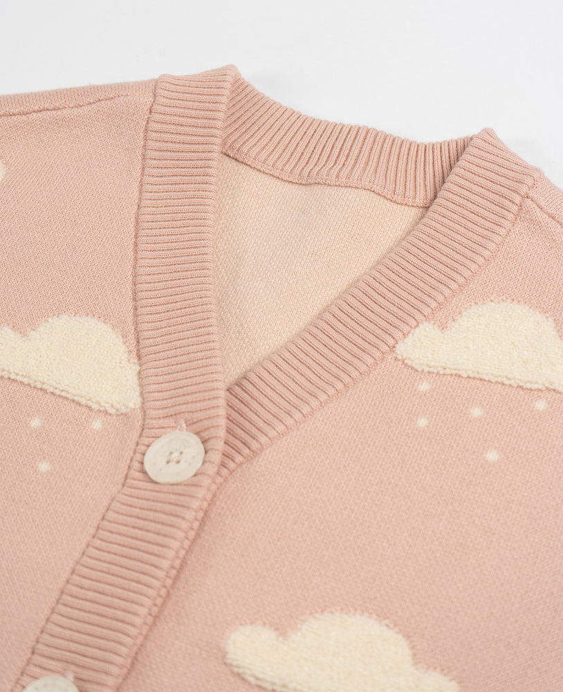 Knit Cardigan - Dreamy Rose Cloud