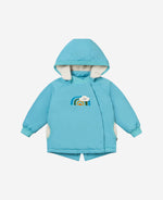 Down Hooded Coat - Dreamy Blue