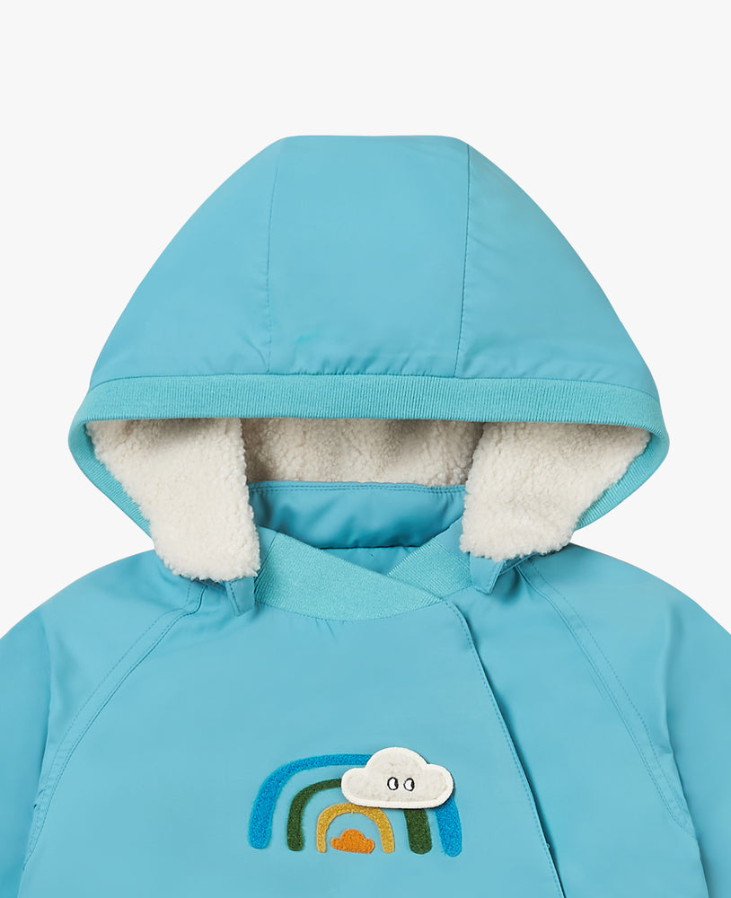 Down Hooded Coat - Dreamy Blue