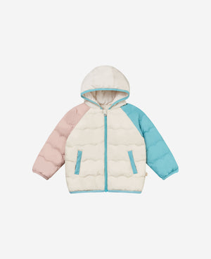 Down Hooded Jacket - Cloud