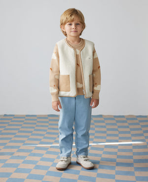 Quilted Corduroy Reversible Vest - Cloud