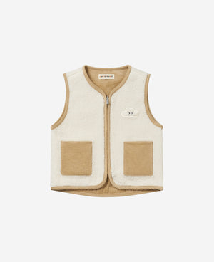 Quilted Corduroy Reversible Vest - Cloud