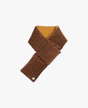 Corduroy Puffer Scarf - Cocoa