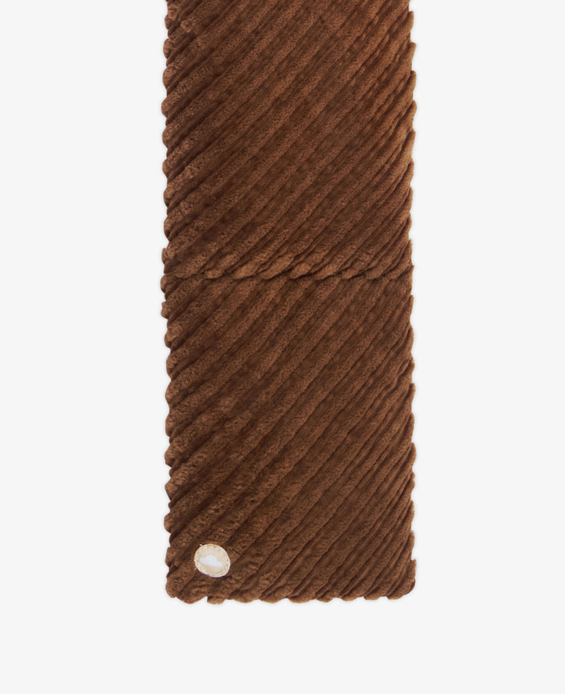 Corduroy Puffer Scarf - Cocoa