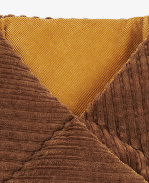 Corduroy Puffer Scarf - Cocoa