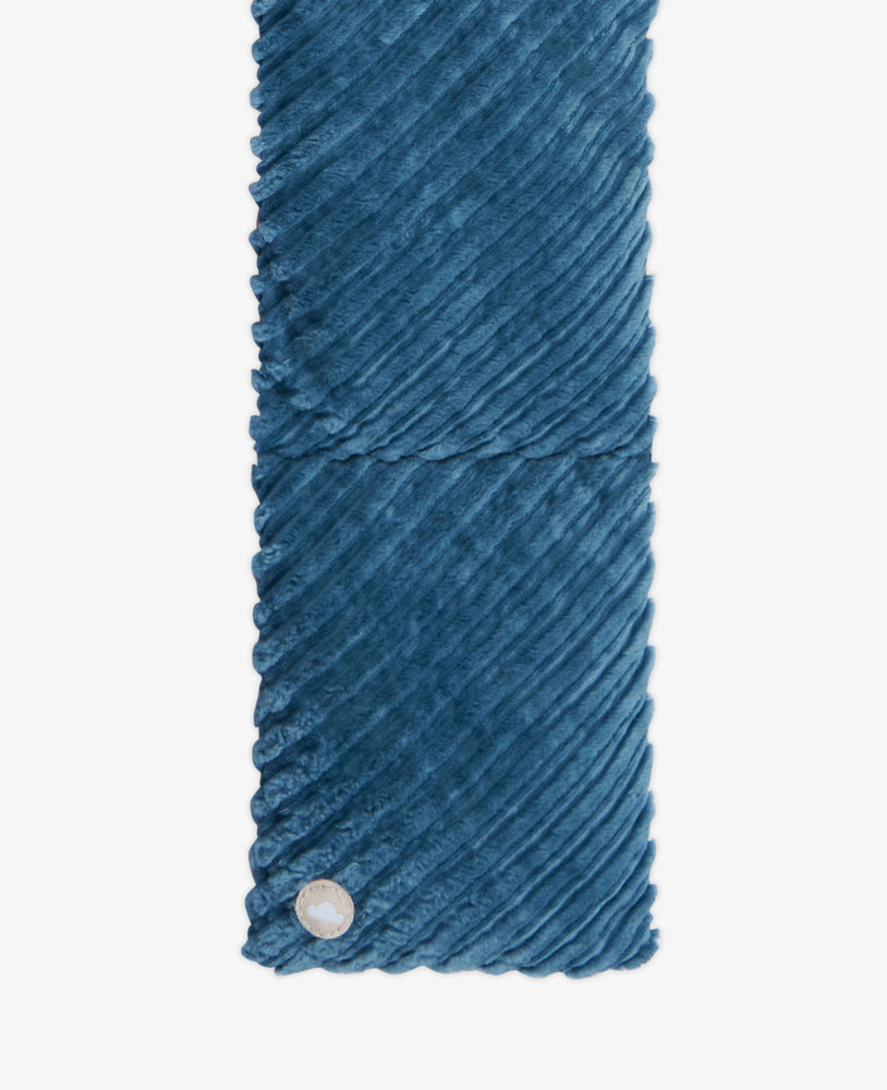 Corduroy Puffer Scarf - Mineral Blue